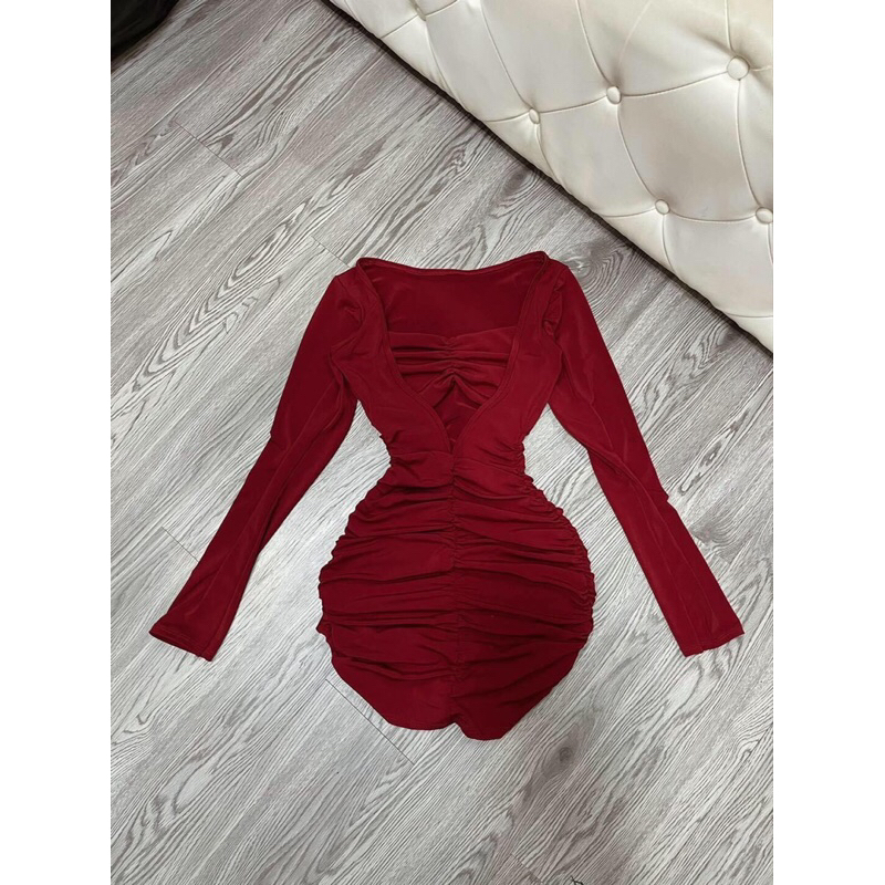 ĐẦM BODY TAY DÀI KÈM BRA