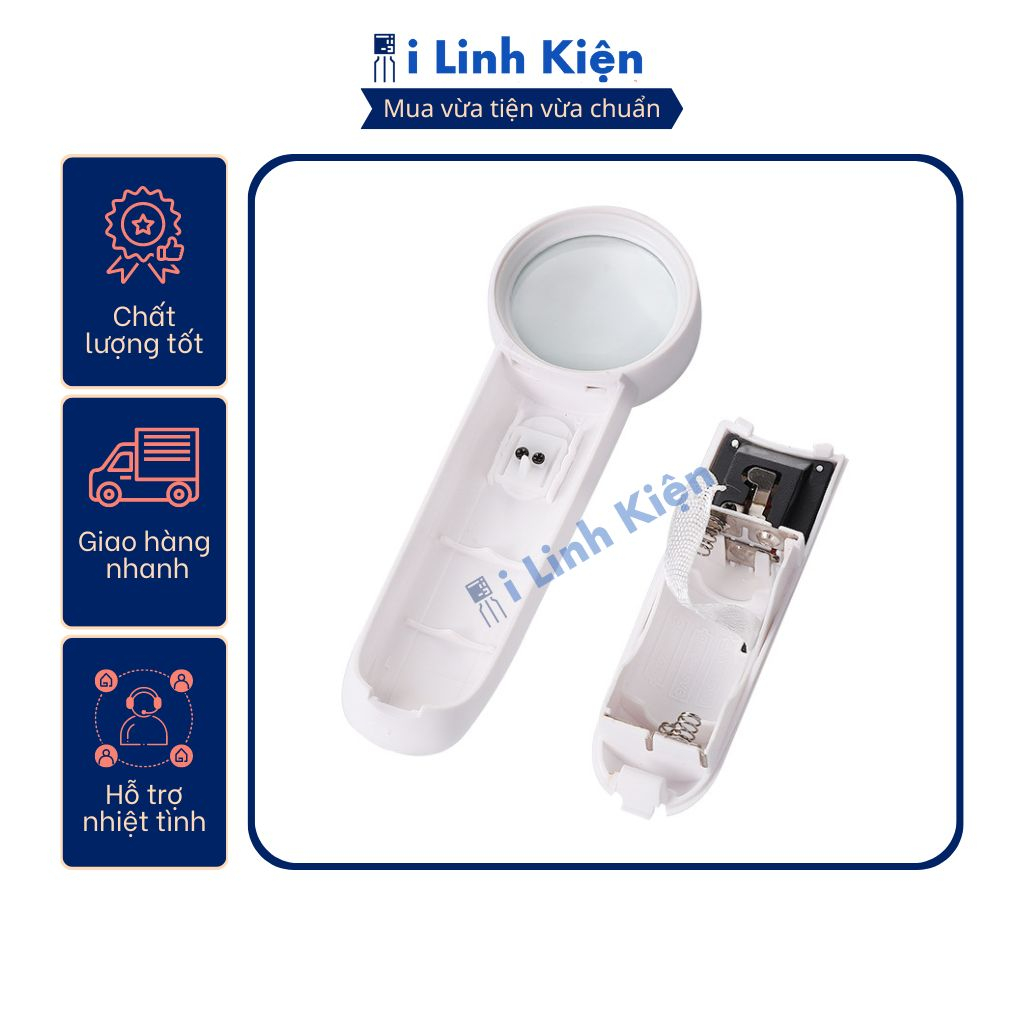 Kính lúp phóng đại 15x tay cầm có đèn Led trợ sáng chuyên dụng chất lượng cao.