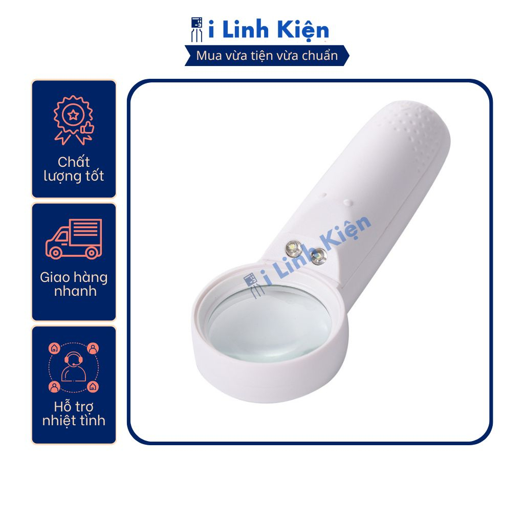 Kính lúp phóng đại 15x tay cầm có đèn Led trợ sáng chuyên dụng chất lượng cao.