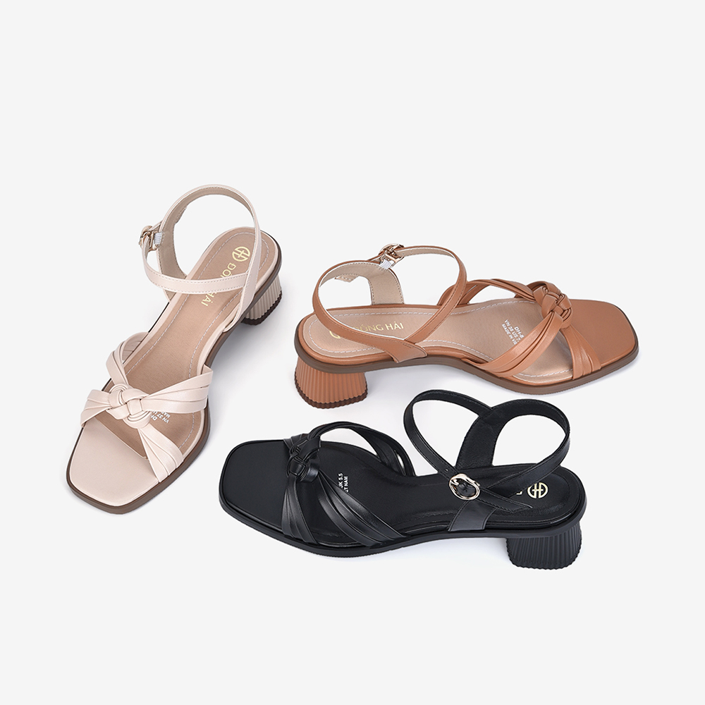 Giày Sandals Cao Gót Nữ Đông Hải Gót Vuông 5cm - S81O3