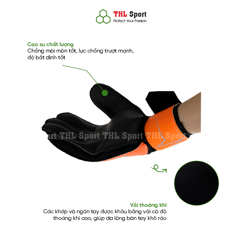 Găng tay thủ môn chuyên nghiệp, găng tay bắt gôn chống nước, có size