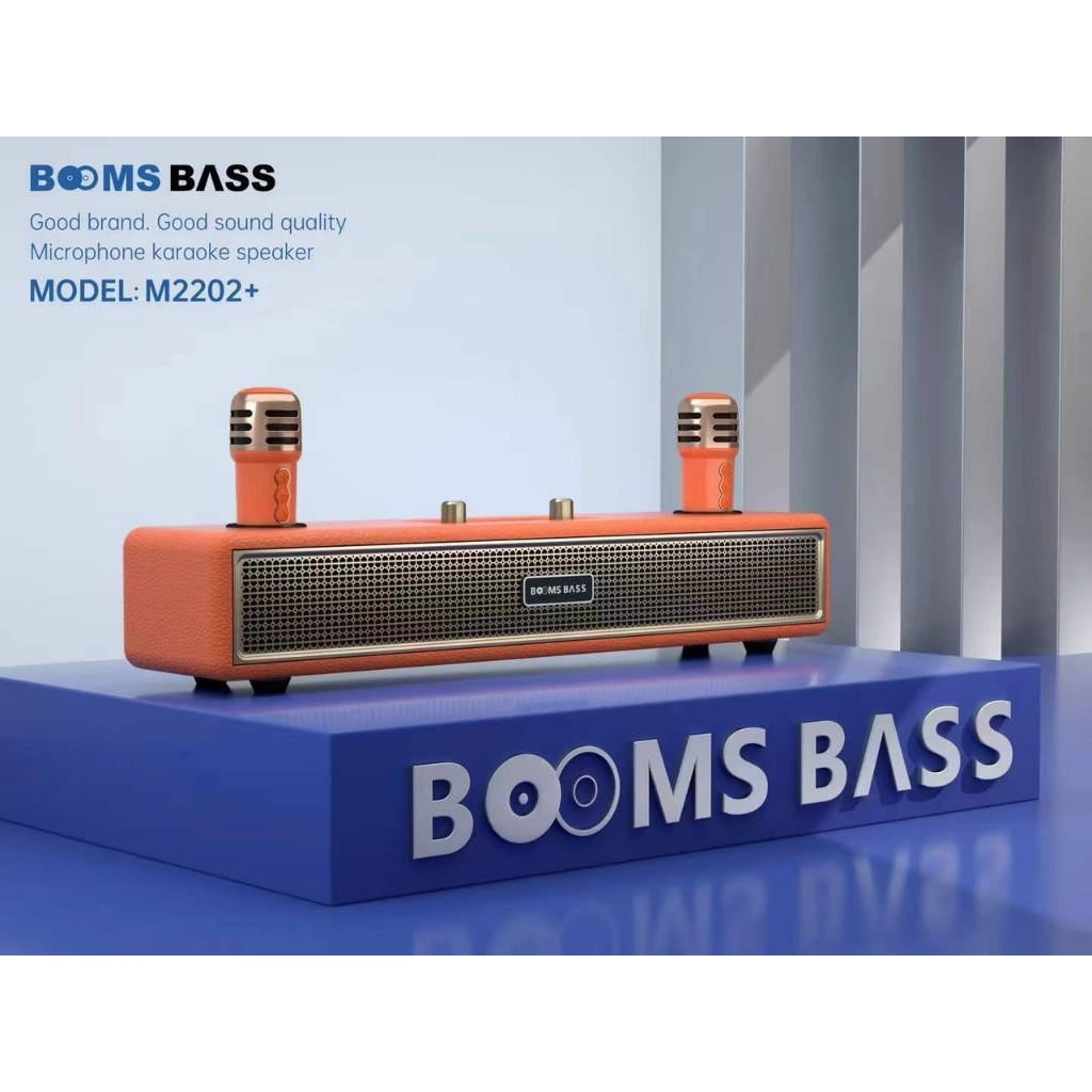 Loa bluetooth karaoke M4202 kèm 2 micro không dây xách tay công xuất 20W, âm thanh trầm ấm, bass căng- TECHHIGH