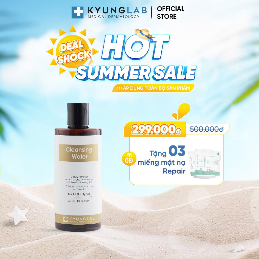 Nước tẩy trang KyungLab Cleansing Water 300ml dịu nhẹ làm sạch sâu dưỡng ẩm da0