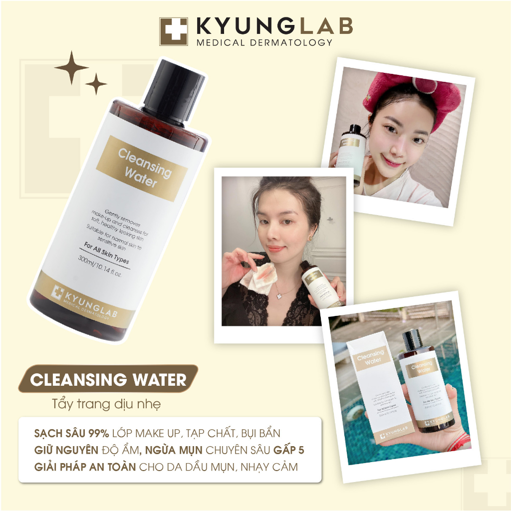 Nước tẩy trang KyungLab Cleansing Water 300ml dịu nhẹ làm sạch sâu dưỡng ẩm da0