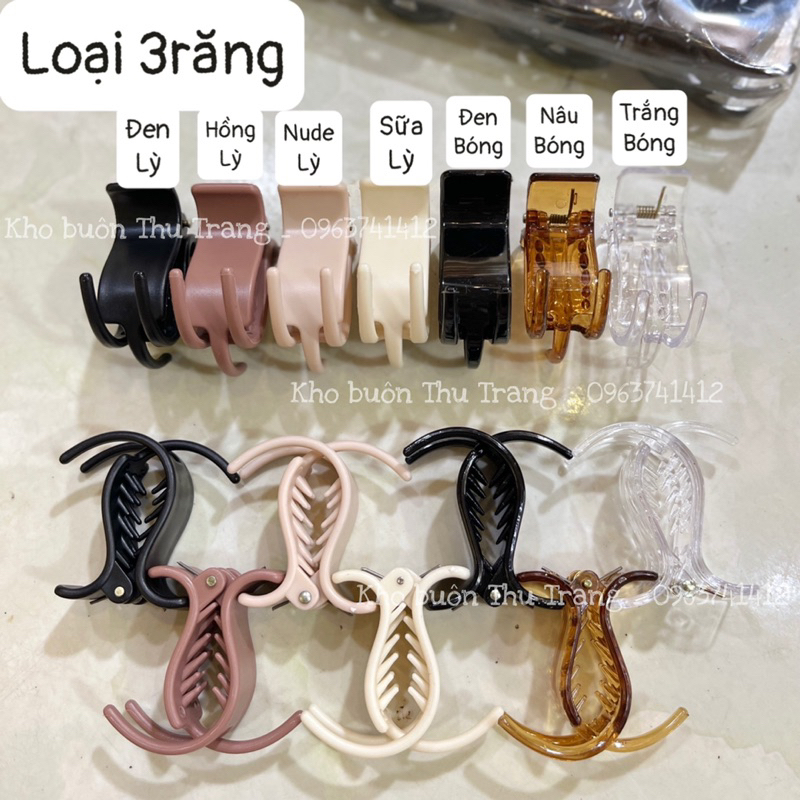 Kẹp càng cua, kẹo tóc 3răng 5răng nhiều màu