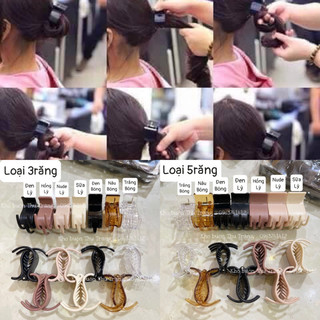 Kẹp càng cua, kẹo tóc 3răng 5răng nhiều màu