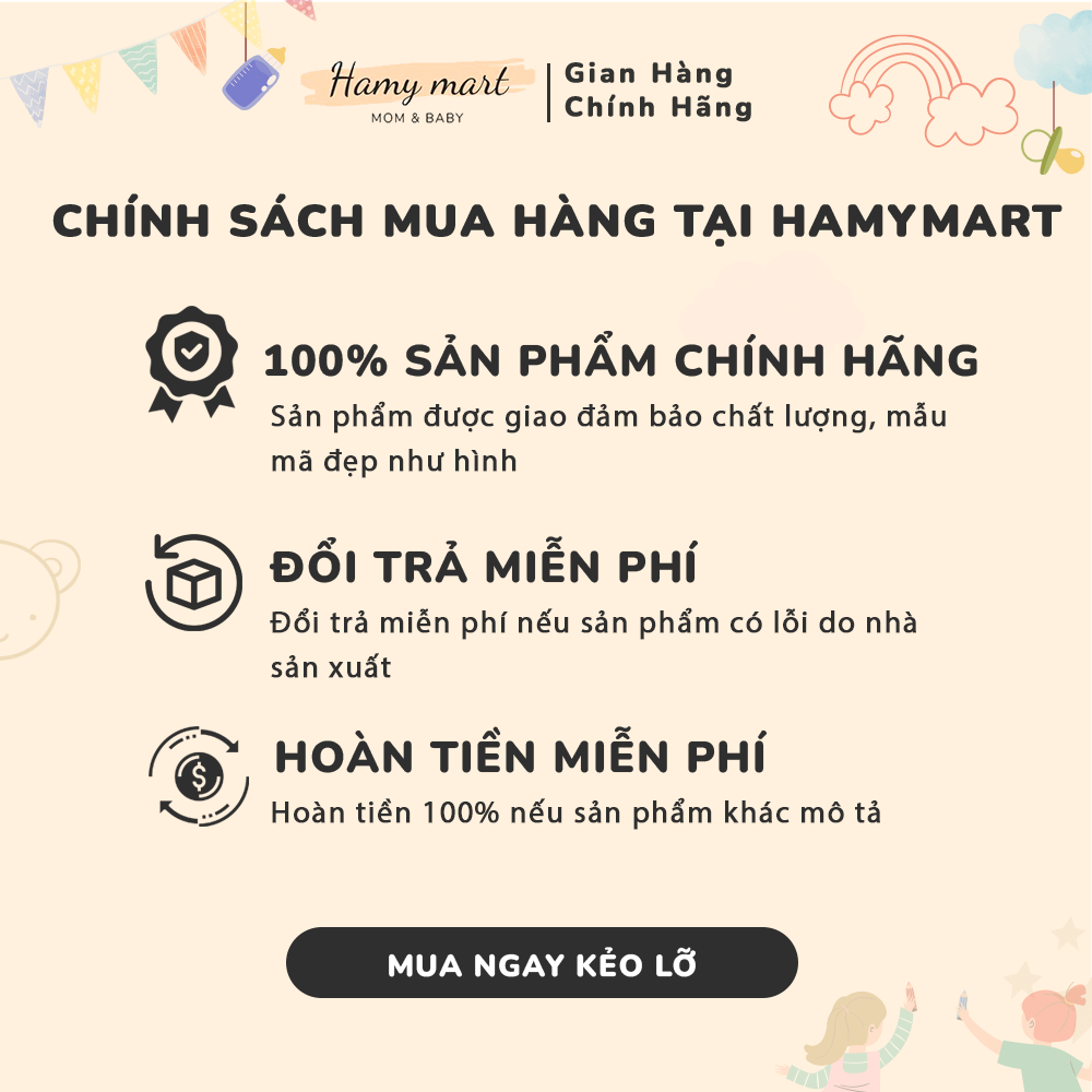 Gối chống trào ngược Hamymart vải xô Muslin Organic cao cấp