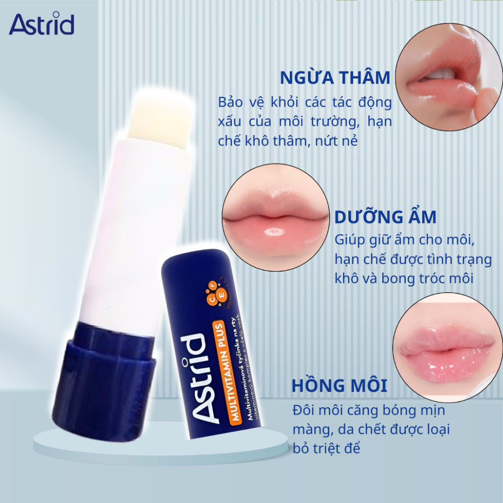 Son Dưỡng Mỡ Hươu Astrid 4,7G Giúp Dưỡng Môi Mềm Và Hồng Hào - NEDEVI Chính Hãng
