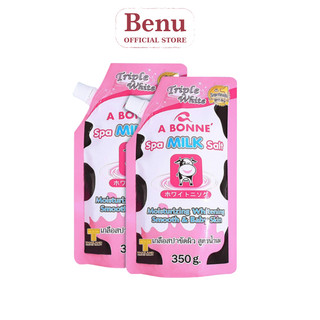 Muối Tắm Sữa Bò Abonne 350g Tẩy Tế Bào Chết Body Và Da Mặt Thái Lan Thơm Hương Sữa Tươi