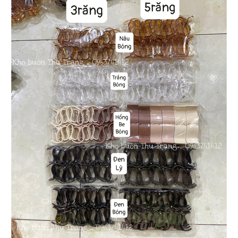 Kẹp tóc, kẹp càng cua 3răng 5răng