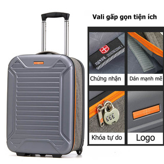 Vali gấp gọn tiết kiệm không gian, Valy kéo du lịch size 20, Vali kéo du lịch tăng giảm diện tích cao cấp