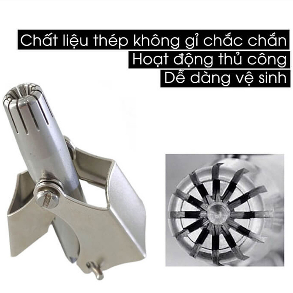Dụng Cụ Cắt Tỉa Lông Mũi Cao Cấp Bằng Thép Không Gỉ Lưỡi Sắc Bén An Toàn Khi Sử Dụng - Máy Tỉa Lông Mũi Cầm Tay Tiện Lợi