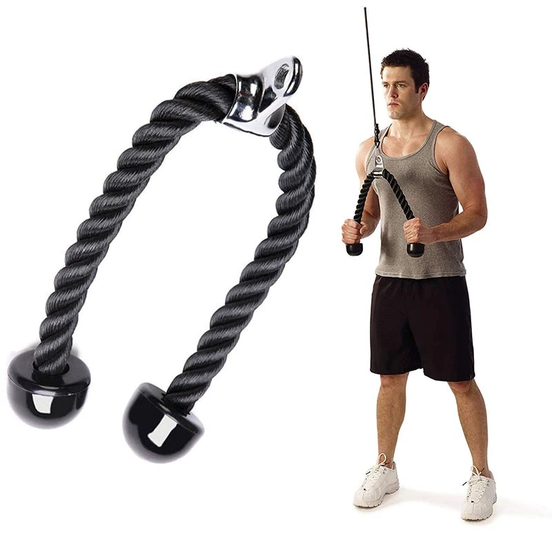 Dây Cáp Tricep Rope Bicep Hỗ Trợ Tập GYM Đầy Đủ Nhóm Cơ Tay Sau, Tay Trước, Lưng Xô