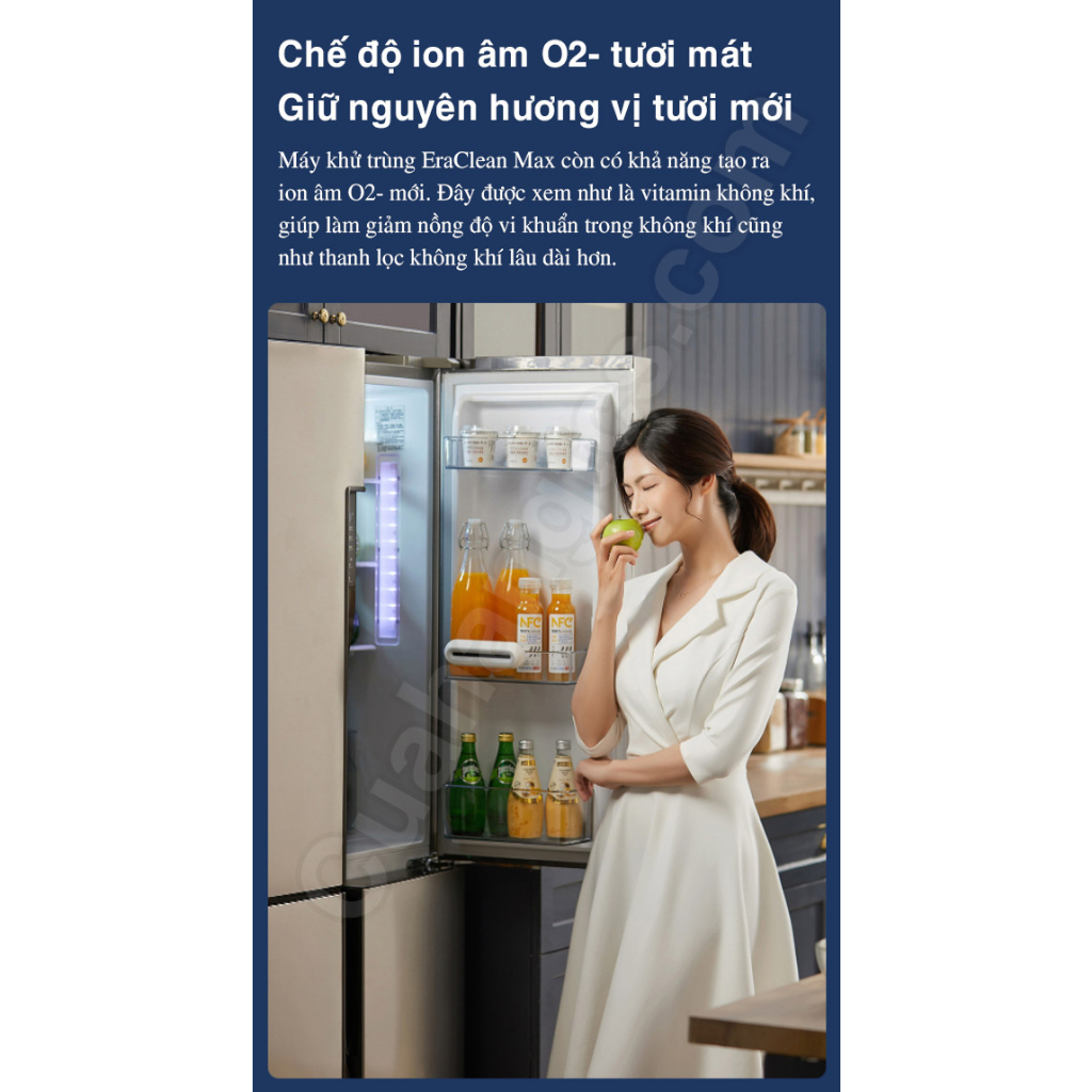 Máy khử mùi tủ lạnh thông minh XM EraClean Max CW-BS01