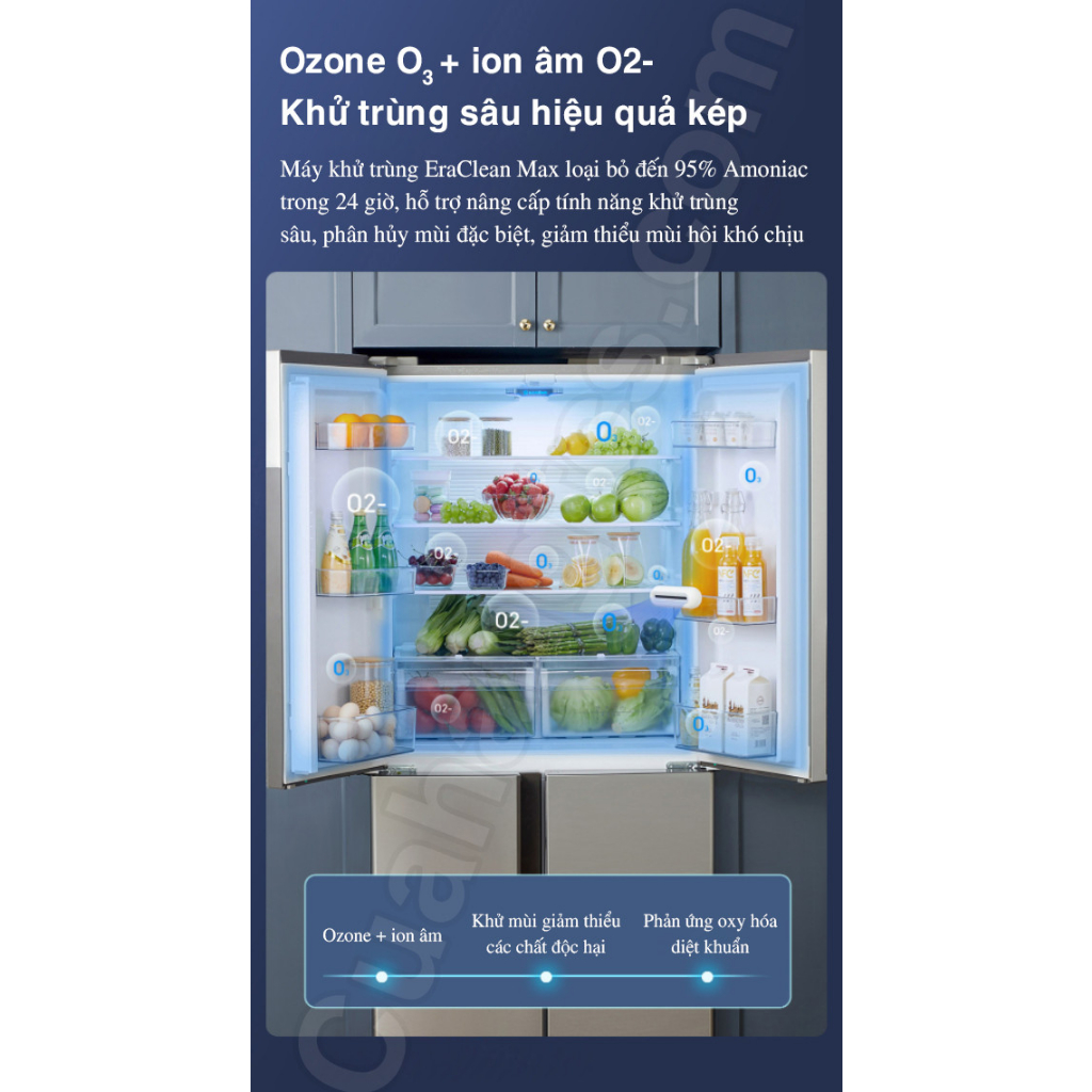 Máy khử mùi tủ lạnh thông minh XM EraClean Max CW-BS01