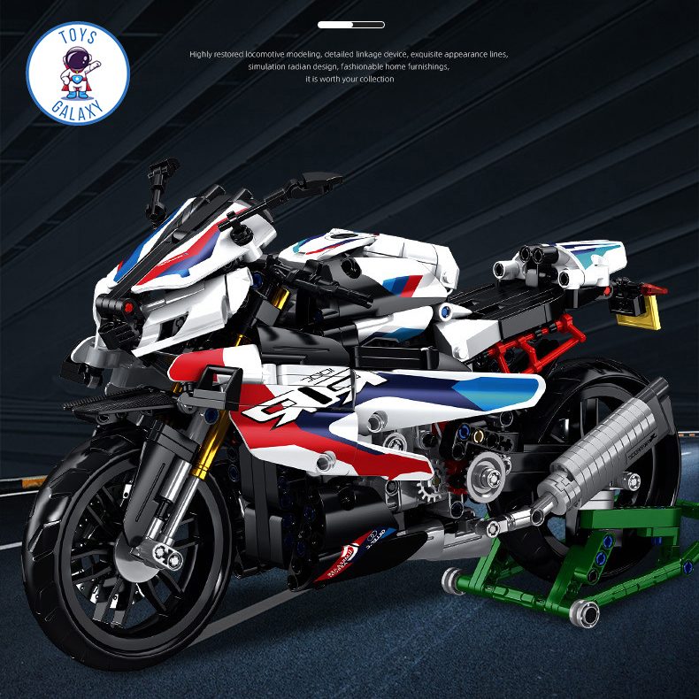 Đồ Chơi Lắp Ráp Kiểu LEGO Mô Hình Xe Mô Tô Phân Khối Lớn BMW M1000RR / Ducati / Honda Tỉ Lệ 1:8 Siêu Xe Máy 672004