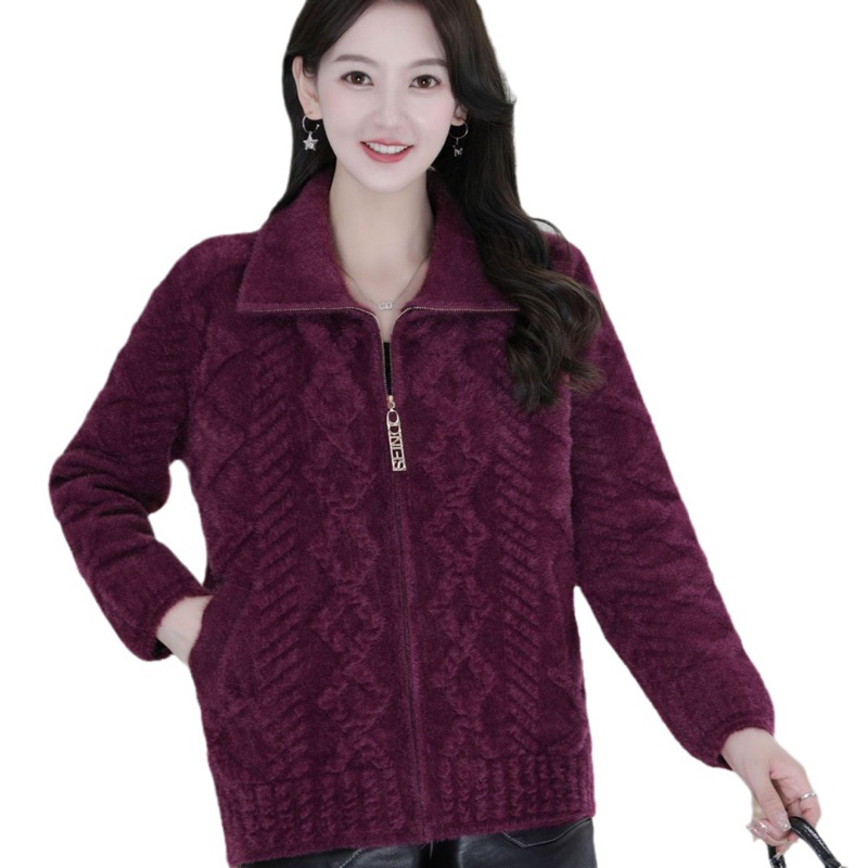 Áo khoác trung niên tặng bà và Mẹ Áo  Lông chồn cao cấp  hàng có sẵn giao luôn💥