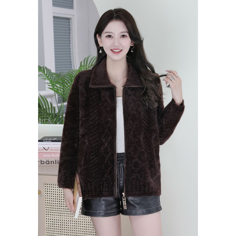 Áo khoác trung niên tặng bà và Mẹ Áo  Lông chồn cao cấp  hàng có sẵn giao luôn💥