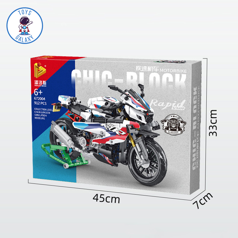 Đồ Chơi Lắp Ráp Kiểu LEGO Mô Hình Xe Mô Tô Phân Khối Lớn BMW M1000RR / Ducati / Honda Tỉ Lệ 1:8 Siêu Xe Máy 672004