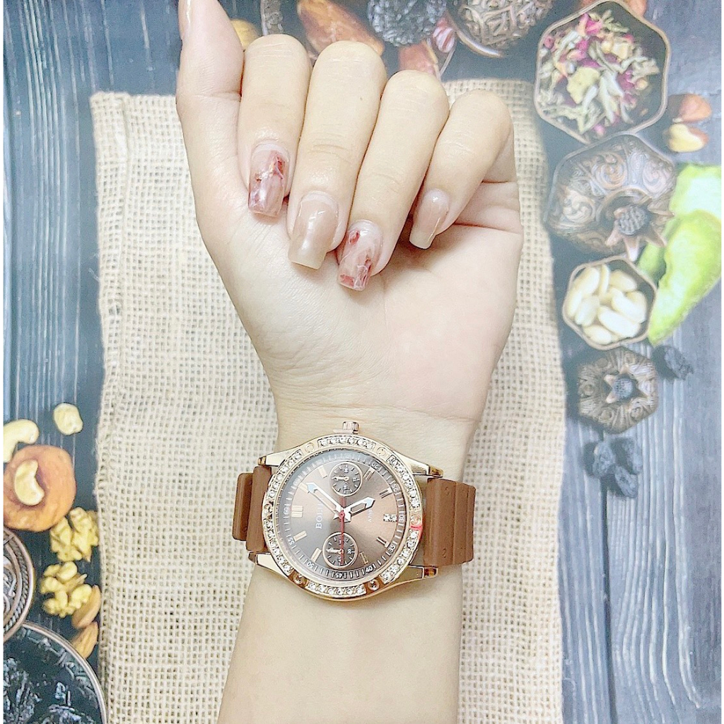 Đồng Hồ Dây Nữ Bolun Thiết Kế Mặt Kính bản To Cá Tính Năng Động