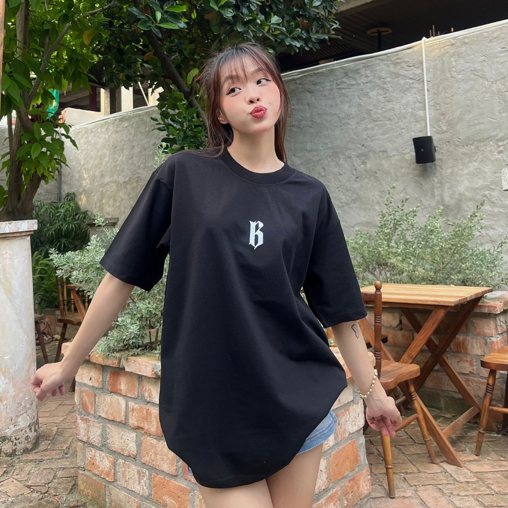 Áo thun basic Boiz Club logo chữ B thun nam nữ unisex cotton 100%