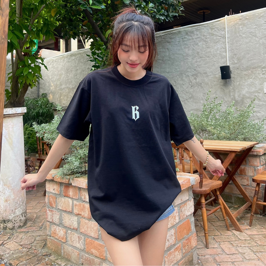 Áo thun basic Boiz Club logo chữ B thun nam nữ unisex cotton 100%