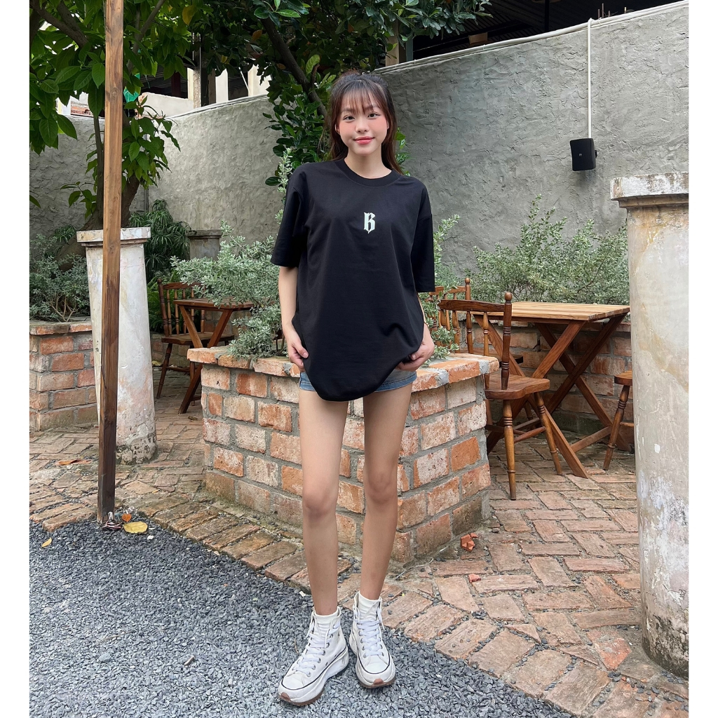 Áo thun basic Boiz Club logo chữ B thun nam nữ unisex cotton 100%