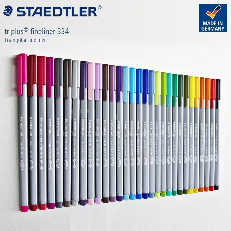 Bút đi nét liner Staedter 334 vẽ kỹ thuật caligraphy phác thảo / Bút lông kim Đức Triplus Fineliner ngòi 0.3mm