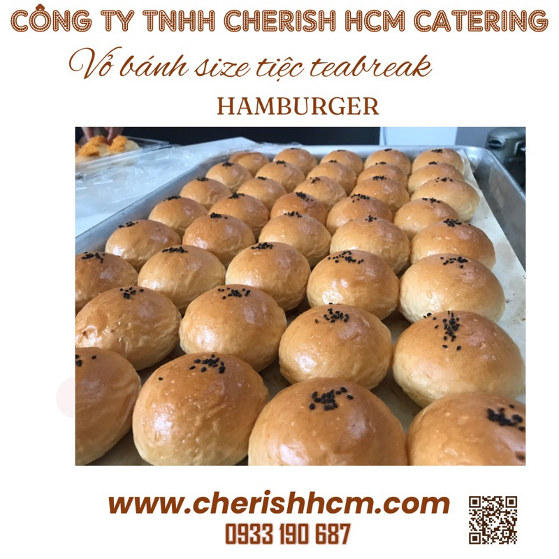 Set 20/50 vỏ bánh hamburger mini