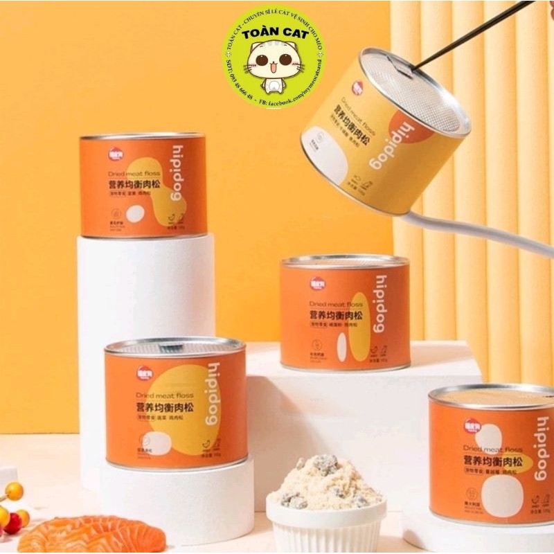 Chà bông ruốt gà Hippidog giúp chó mèo ăn ngon miệng