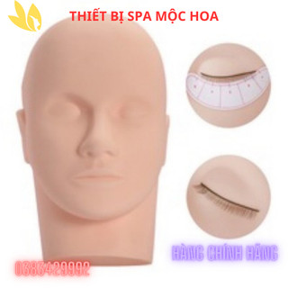 Đầu Manocanh Massage Nối Mi Đầu Manocanh Nửa Người Học Massage Phun Xăm Silicon Mềm Mại Trong Spa