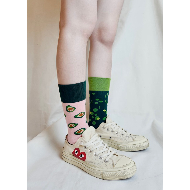 Vớ Họa Tiết Trái Bơ 80% Cotton