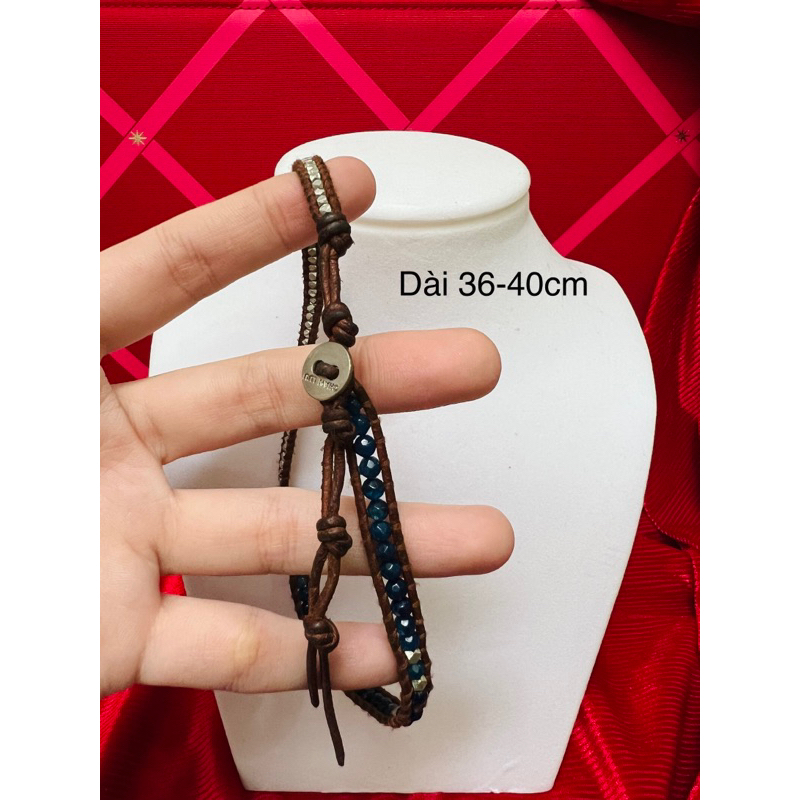 Thanh lý dây chuyền ngắn tết hạt, nút cài handmade