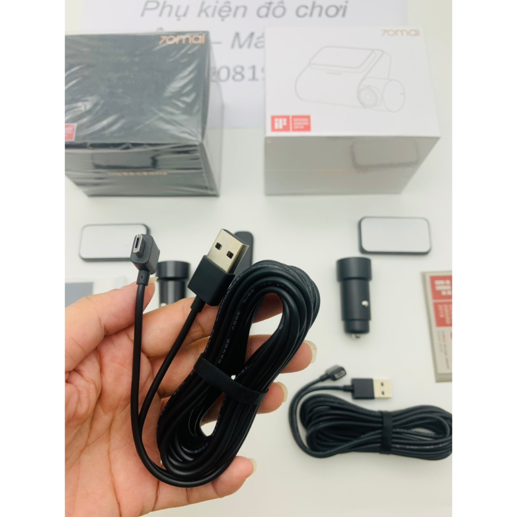 Tẩu cáp nguồn đế cài xịn film zin theo hộp cam hành trình xiaomi 70mai A500s A500 Lite Pro M300 1s