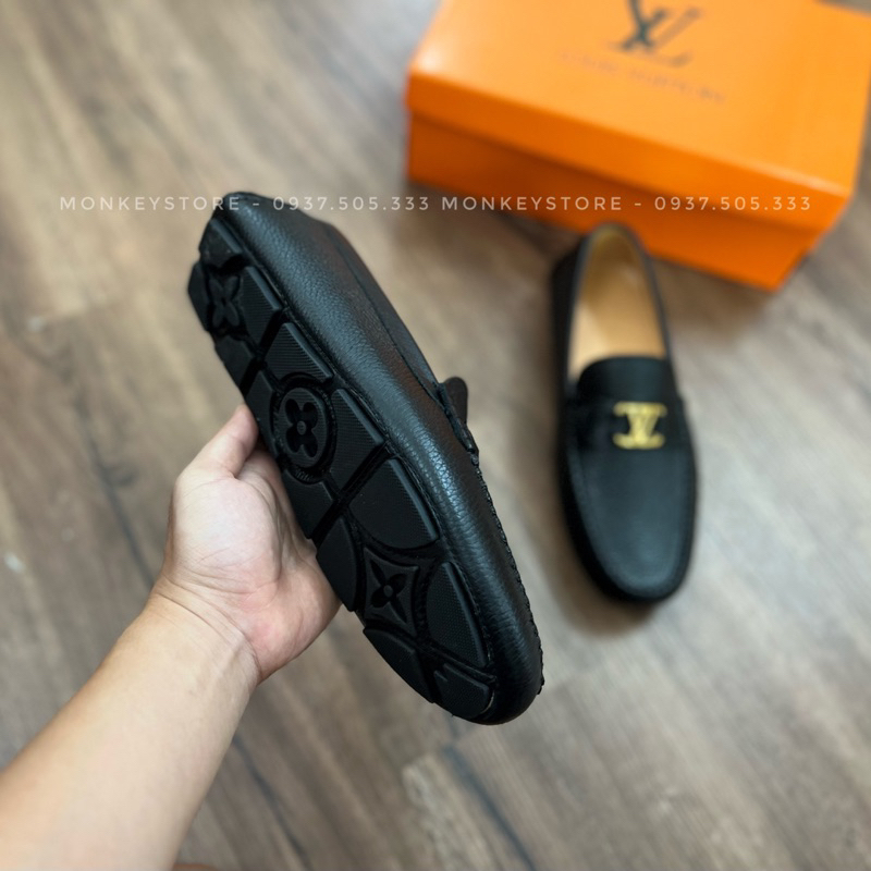 Giày lười nam Lv, giày da nam Da thật cao cấp - Mã MK37