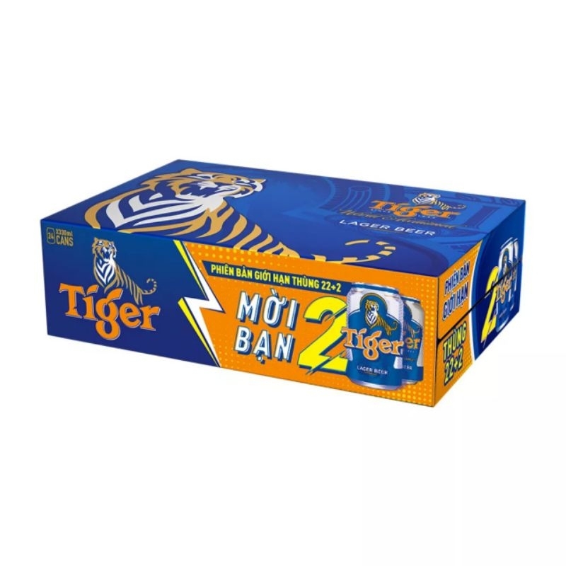 Thùng 24 Lon Bia Tiger ( 330ml / Lon )