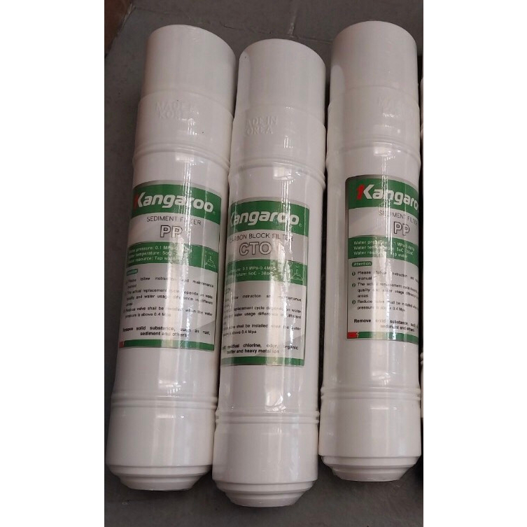 3 Lõi Lọc Đúc 123 KANGAROO - Chính hãng - Dùng thay thế lõi cho máy nóng lạnh Kangaroo  model :KG 61A3