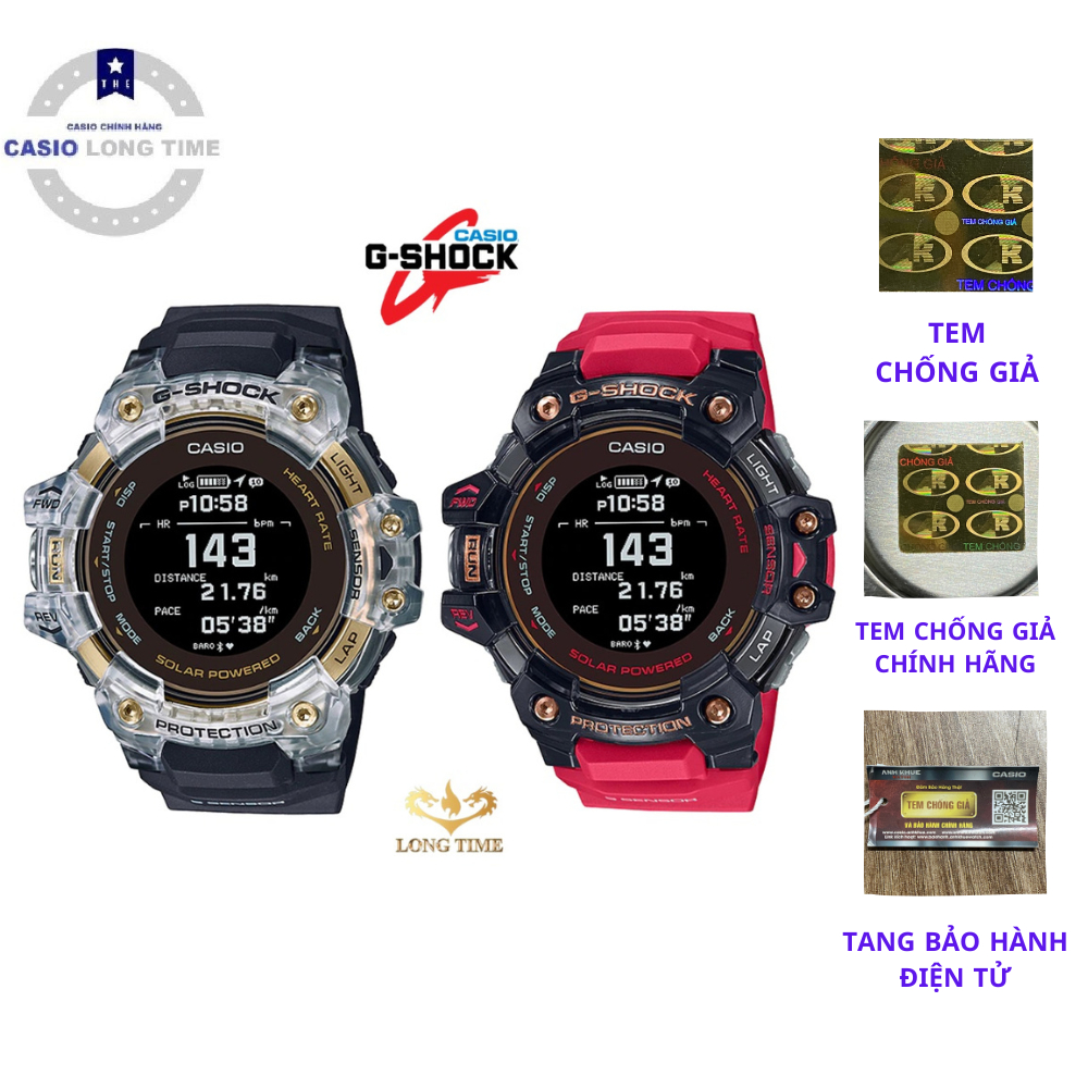 Đồng hồ nam casio G-Shock GBD-H1000 kính chống đạn,có bluetooth,pin năng lượng mặt trời ( có cạp sạc riêng ),GPS định vị