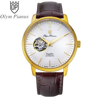 Đồng hồ nam dây da olym pianus op990-388 op990-388amk-gl trắng