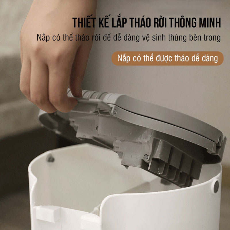 Chổi lau nhà tự vắt thông minh, cây lau nhà 360 độ, bộ lau tách nước sạch khô nhanh  Lusen KN33A