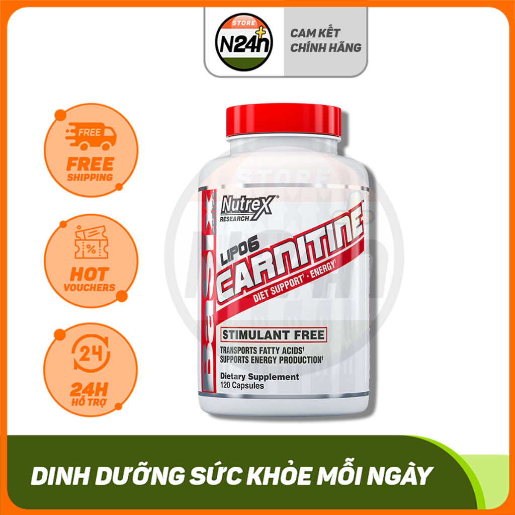 NUTREX LIPO 6 CARNITINE | Hỗ trợ giảm cân và tăng sức bền