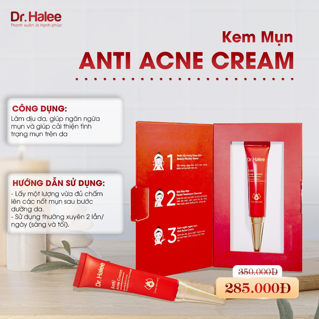 Kem Mụn Anti Acne Cream Dr.Halee 15ml
