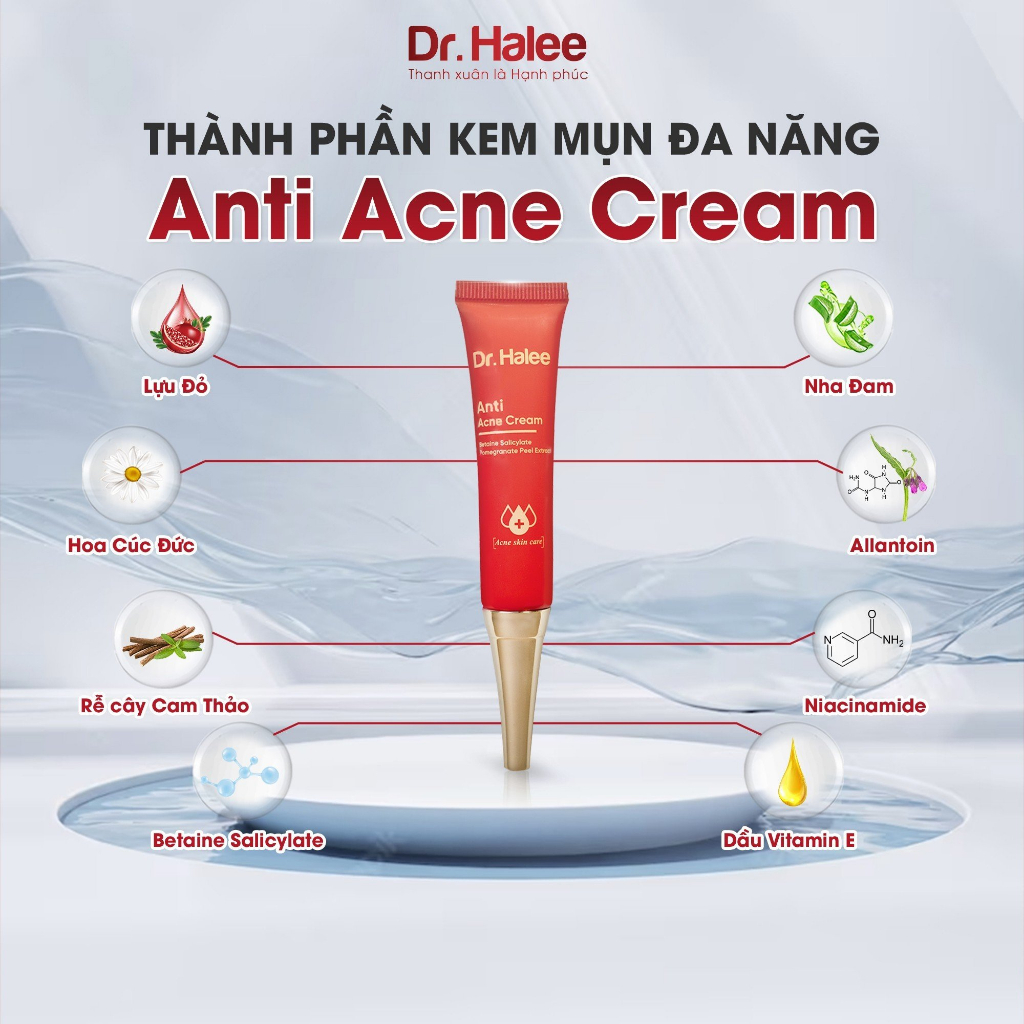 Kem Mụn Anti Acne Cream Dr.Halee 15ml