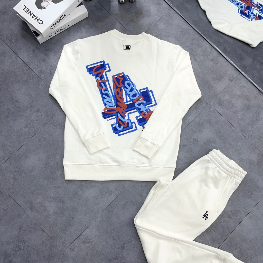 Áo Sweater MLB Like Pop  nỉ thêu logo nam nữ mới nhất Áo nỉ MLB thêu logo in hình nổi bật nam nữ cao cấp