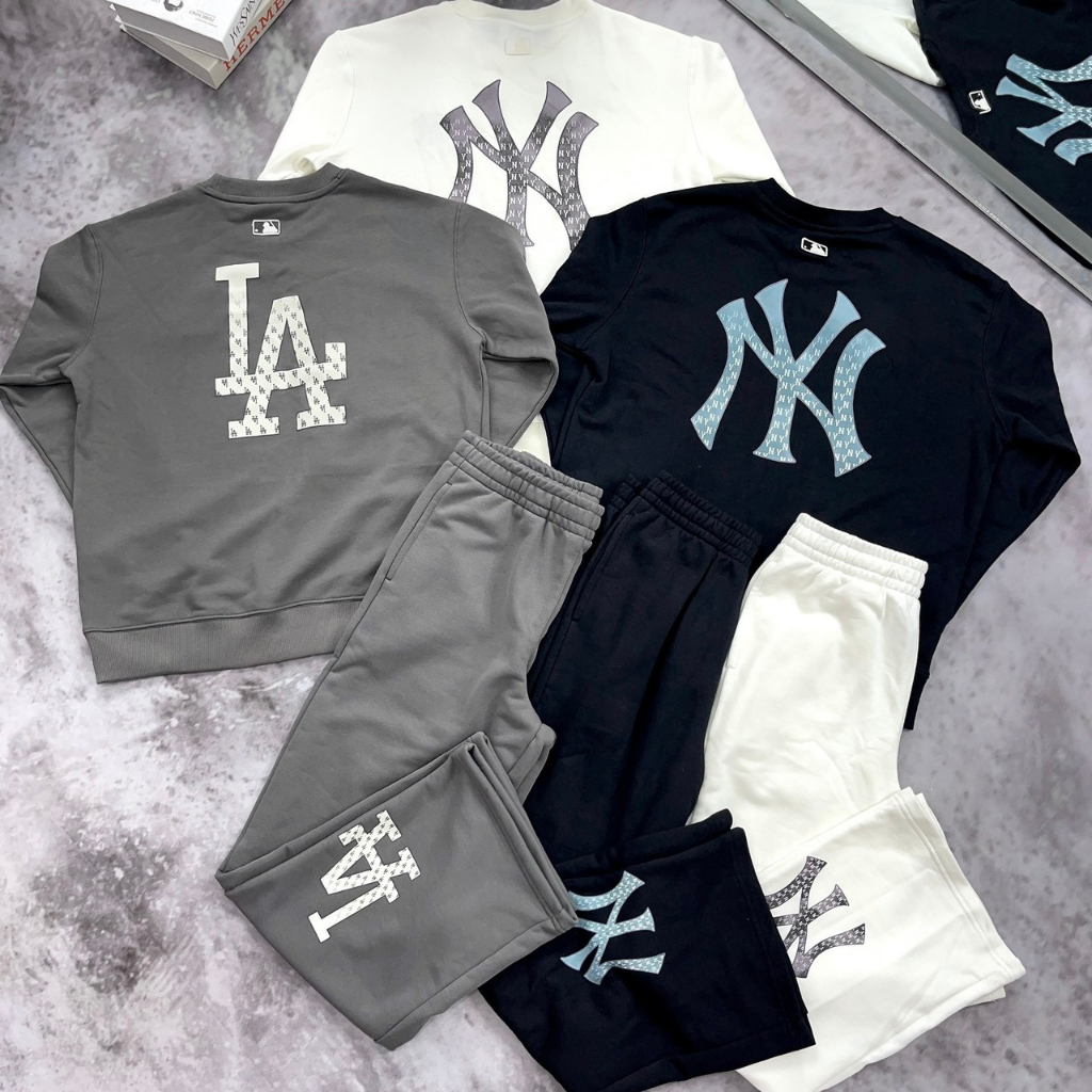 Áo Sweater MLB Monogram Gradation in hình nam nữ cao cấp Áo nỉ MLB nam nữ thêu logo nam nữ mới nhất