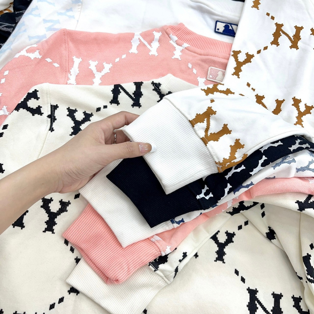Áo Sweater NY Monogram nam nữ hot trend mới nhất Áo nỉ MLB thu đông nam nữ cao cấp
