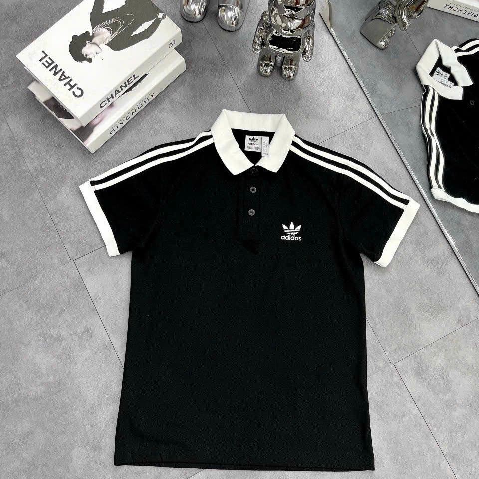 Áo polo phối viền kẻ thêu logo cao cấp Áo polo phối viền nam nữ mới nhất | BigBuy360 - bigbuy360.vn