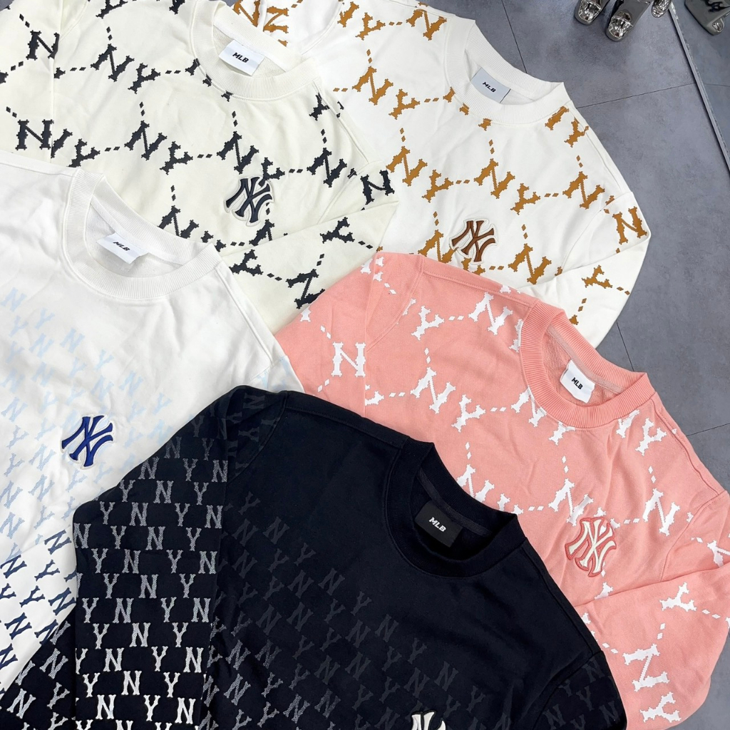 Áo Sweater NY Monogram nam nữ hot trend mới nhất Áo nỉ MLB thu đông nam nữ cao cấp