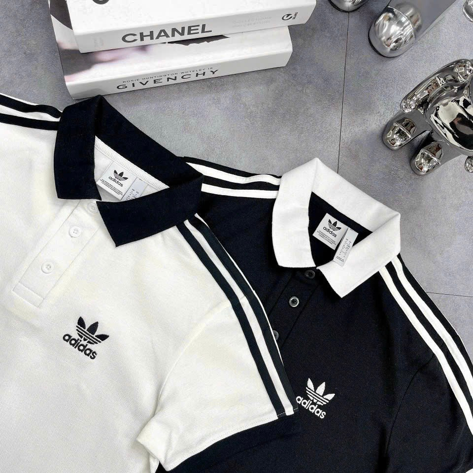 Áo polo phối viền kẻ thêu logo cao cấp Áo polo phối viền nam nữ mới nhất | BigBuy360 - bigbuy360.vn