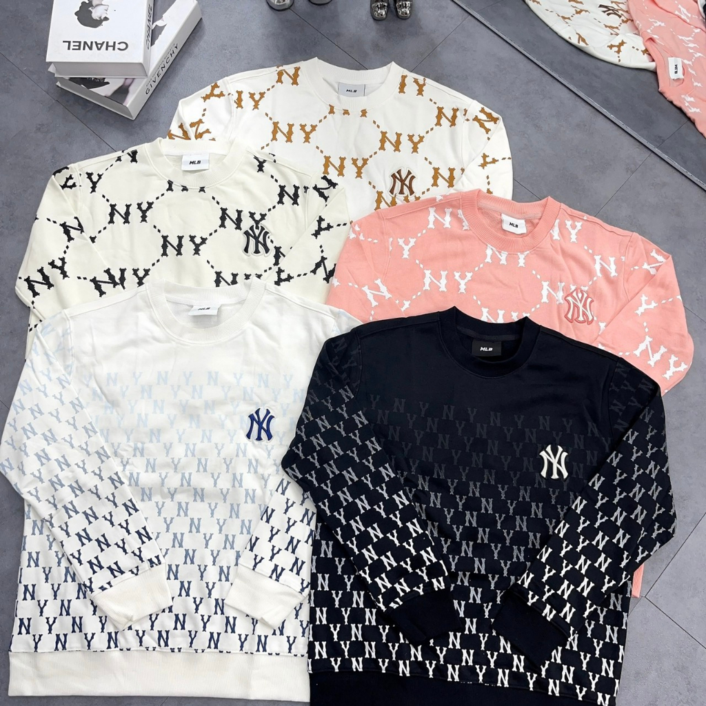 Áo Sweater NY Monogram nam nữ hot trend mới nhất Áo nỉ MLB thu đông nam nữ cao cấp